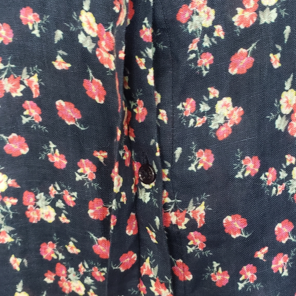Longsleeve floral linen blouse - Picture 7 of 10